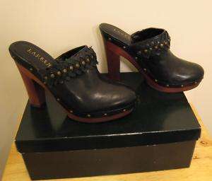 NEW RALPH LAUREN Women Leather Clogs Mule Shoes 10M NIB  