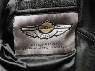   Davidson Leather Jacket 100th Anniversary Medium, runs Large MINT