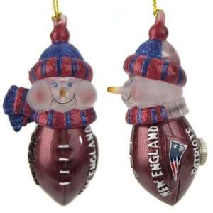 New England Patriots NFL All Star Light Up Acrylic Snowman Ornament (3 