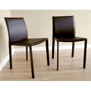  Burridge Leather Dining Chair Set of 2 by Wholesale 