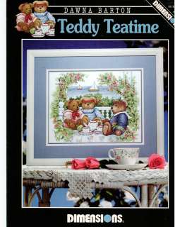 Cross Stitch: Teddy Teatime   Dimensions  