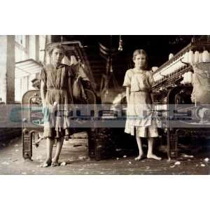  1911 Child Labor in Textile Cotton Mill Plant [24 x 36 