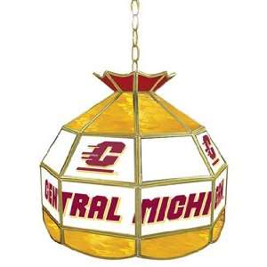 Central Michigan University NCAA Stained Glass Tiffany Lamp   16 Inch