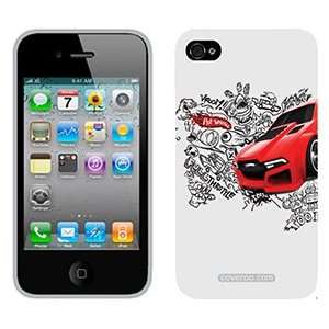  Hot Wheels red on AT&T iPhone 4 Case by Coveroo 