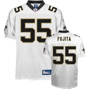 Scott Fujita Jersey Reebok Authentic White #55 New Orleans Saints 