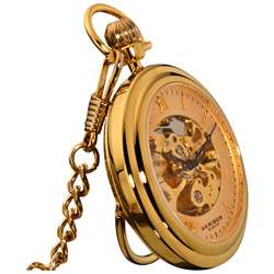 Akribos XXIV Mens Mechanical Gold Pocket Watch  Overstock