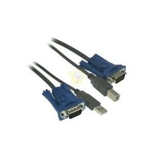10ft KVM Cable USB Keyboard, Mouse and VGA Monitor:  