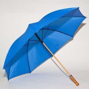  Royal Blue Windproof Spring Wooden Shaft Golf Umbrella 