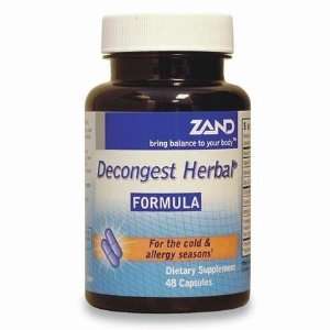  Zand Cold, Flu & Allergy Formula Decongest Herbal 48 