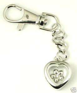 Mini Heart Locket Keychain for Floating Charms  