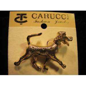  Carucci Prancing Dog Brooch Pin 