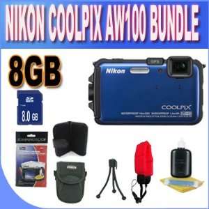  COOLPIX AW100 16 MP CMOS Waterproof Digital Camera with 
