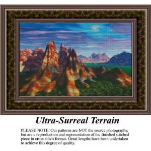  Ultra Surreal Terrain Cross Stitch Pattern PDF  
