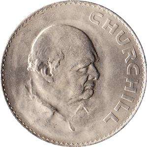 1965 Great Britain (UK) 1 Crown Large Coin Sir Winston Churchill KM 