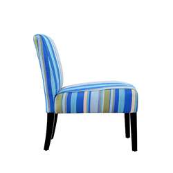 Portfolio Niles Sea Blue Stripe Armless Chair (Set of 2)  Overstock 