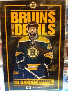 Mark Stuart Boston Bruins signed game day poster  