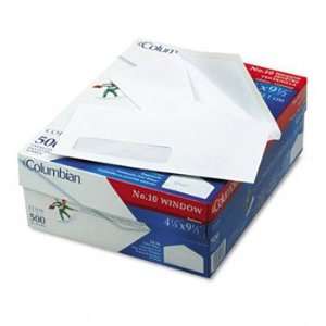  Poly Klear Single Window Envelopes, #10, White, 500/Box 