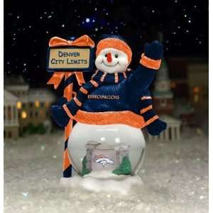 Denver Broncos Team City Limits Snowman NFL Football Fan Shop Sports 
