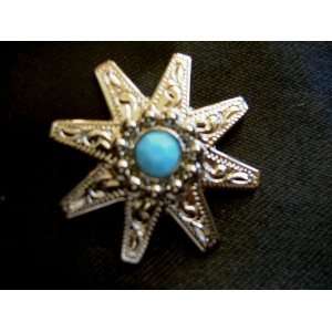  4 SILVER TURQUOISE STONE BERRY CONCHOS HEADSTALL 