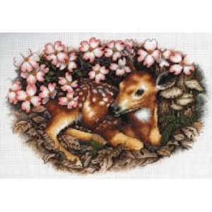  Fawn & Blossoms kit (cross stitch): Arts, Crafts & Sewing
