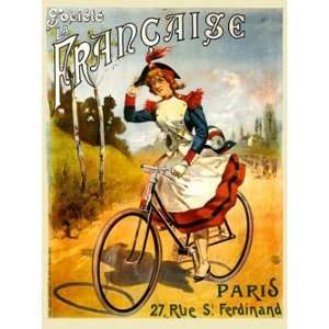    Societe La Francise Giclee Vintage Bicycle Poster 