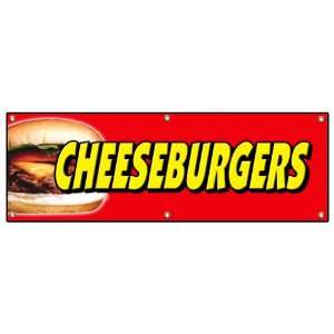   BANNER SIGN hamburger burger cheese signs: Patio, Lawn & Garden