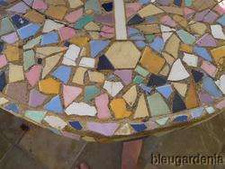 40s PINK MOSAIC TILE TABLE PATIO DINING PATIO PERFECT  