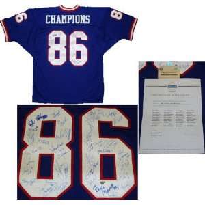  1986 New York Team Team Signed Custom Jersey: Sports 