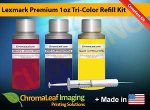 Lexmark #24A Tri Color Ink Cartridge Refill Kit 30ml  