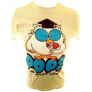   Mens T Shirt  Owl How Many Licks Does it Take on Distressed Cream