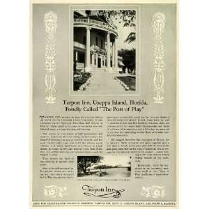  1924 Ad Tarpon Inn Useppa Island Florida Port Play Hotel Resort 