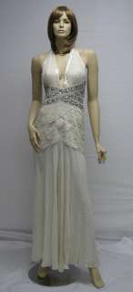  Designer Dress & Shawl Gown 6 Ivory Cream Off White Wedding NEW  