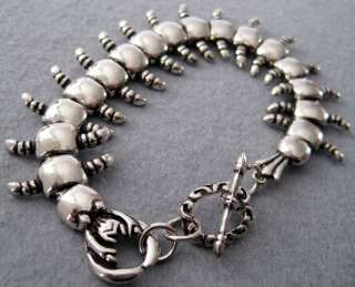 Alloy Metal Centipede Beads Bracelet  