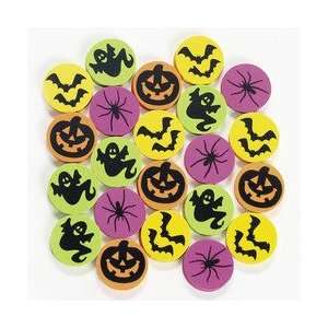  HALLOWEEN SILHOUETTE CHARACTER WITH PRINT ERASERS (3 DOZEN 