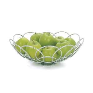 Torre & Tagus Spiral Chrome Fruit Basket:  Kitchen & Dining