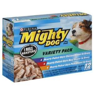  Mighty Dog I Rule Roasters Dog Food, Variety Pack 4.12lb 