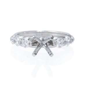    Diamond Platinum Antique Style Engagement Ring Setting Jewelry