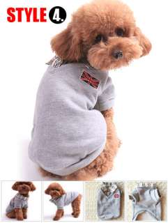 VARIOUS DOG HOODIE Sweatershirt puppy clothes Jacket Coat XS S M L XL 