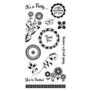    Inkadinkado Party Favors Clear Stamp: Arts, Crafts & Sewing