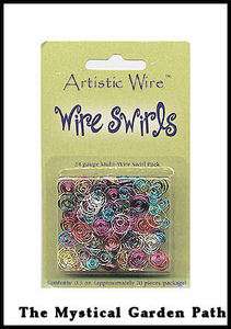 Approx 140 Artistic Wire Assorted Wire Swirls Multi Colors 24 gauge 