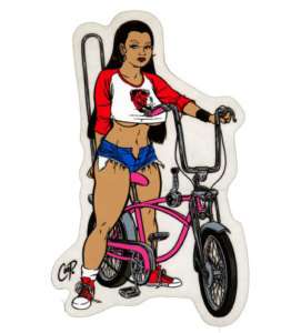 Bike Girl Sticker Decal Poster Artist Coop CP96  