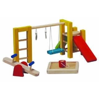   Toys The Green Dollhouse with Furniture : Toys & Games : 