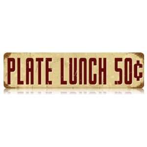 Plate Lunch Food and Drink Vintage Metal Sign   Victory Vintage Signs 