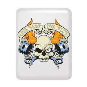  iPad Case White Live Fast Die Young Skull: Everything Else