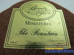   Miniatures Rare Beauty & The Beast Retired FOUNTAIN Figure  
