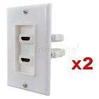 Hdmi Dual 2 Port Wall Plate Home F/F For Blu ray DVD player PS3 HDTV