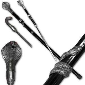  Cobra Head DOUBLE BLADE Sword Cane: Sports & Outdoors