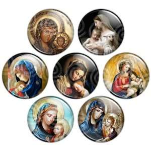  Mary and Baby Jesus 1.25 Inch (32mm) Pinback Button Badge 
