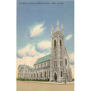   Postcard St. Marys Church   Perth Amboy New Jersey 