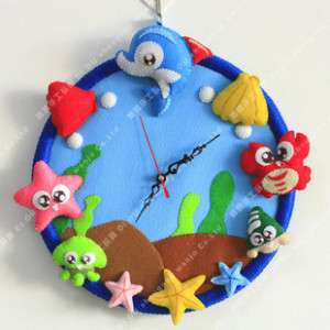 Non woven Fabric Toy Handmade Clock DIY Fun Cute Gift  